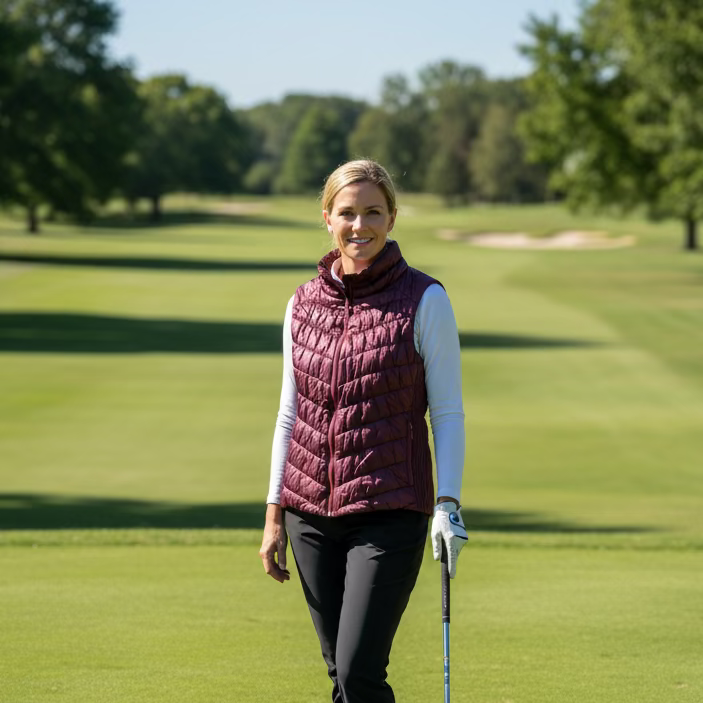GGBlue Womens Heritage Zip Vest - Maroon Mood