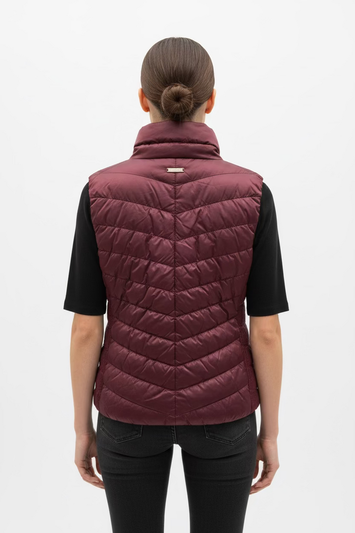 GGBlue Womens Heritage Zip Vest - Maroon Mood