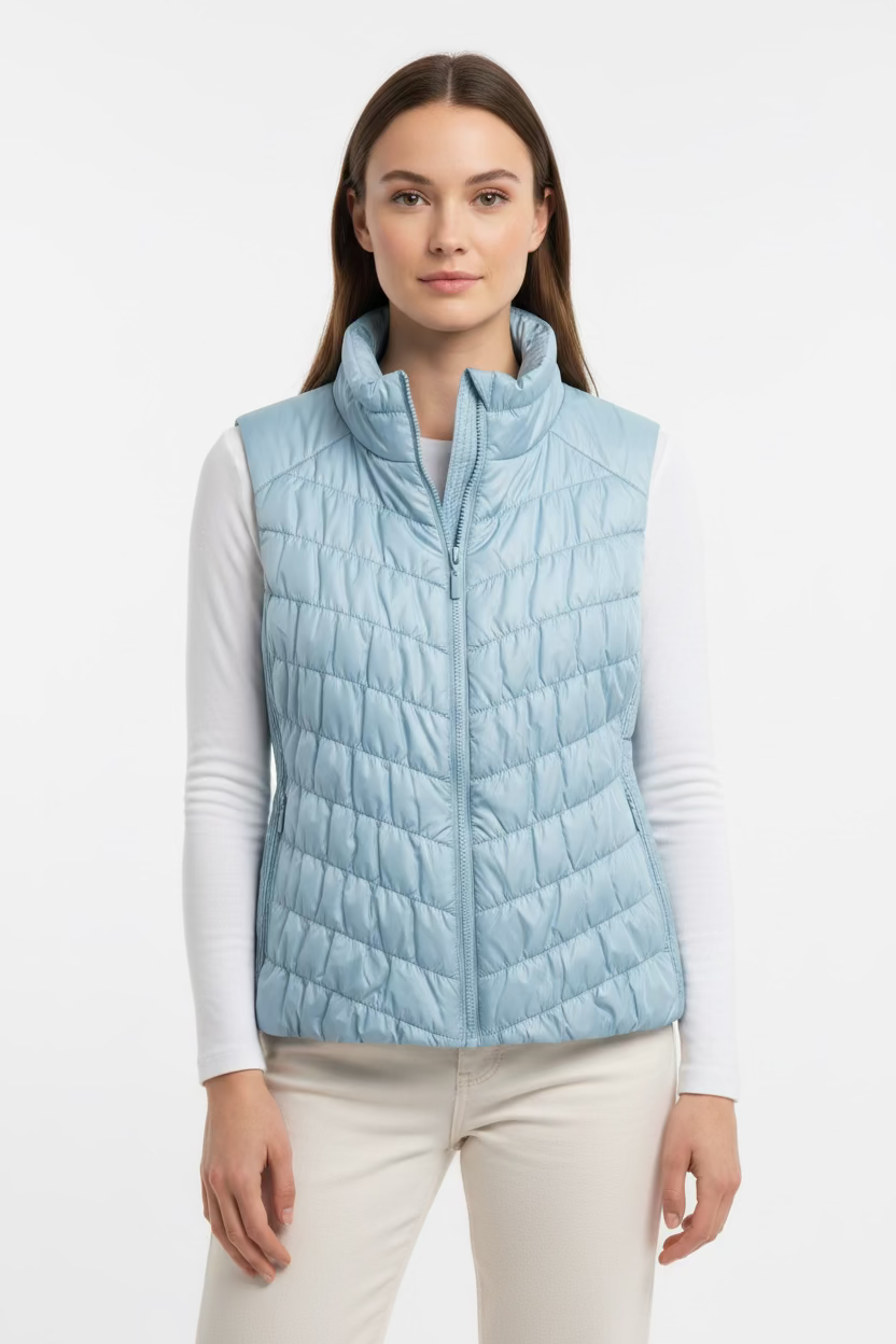 GGBlue Womens Heritage Zip Vest - Seashell Blue