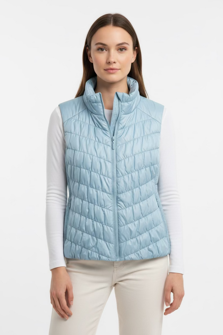 GGBlue Womens Heritage Zip Vest - Seashell Blue