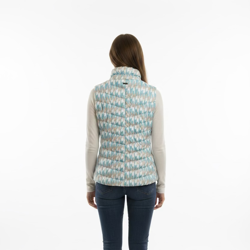 GGBlue Womens Heritage Zip Vest - Houndstooth