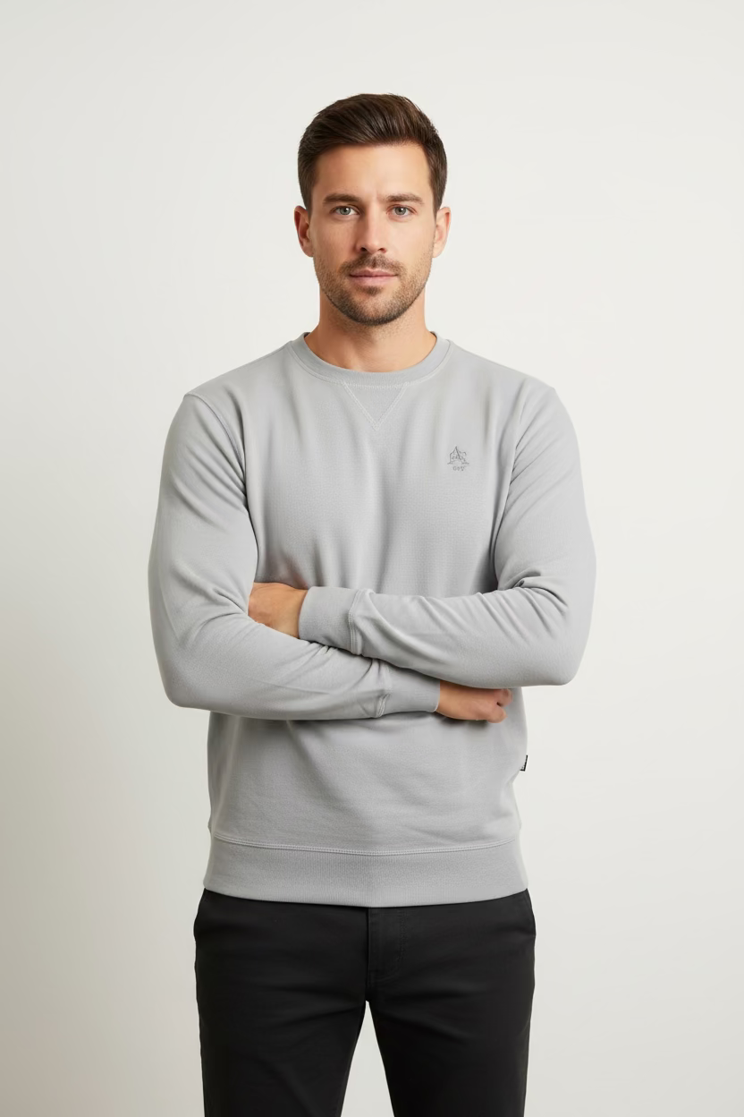 G/FORE Crewneck Layer Long Sleeve Shirt - Grey