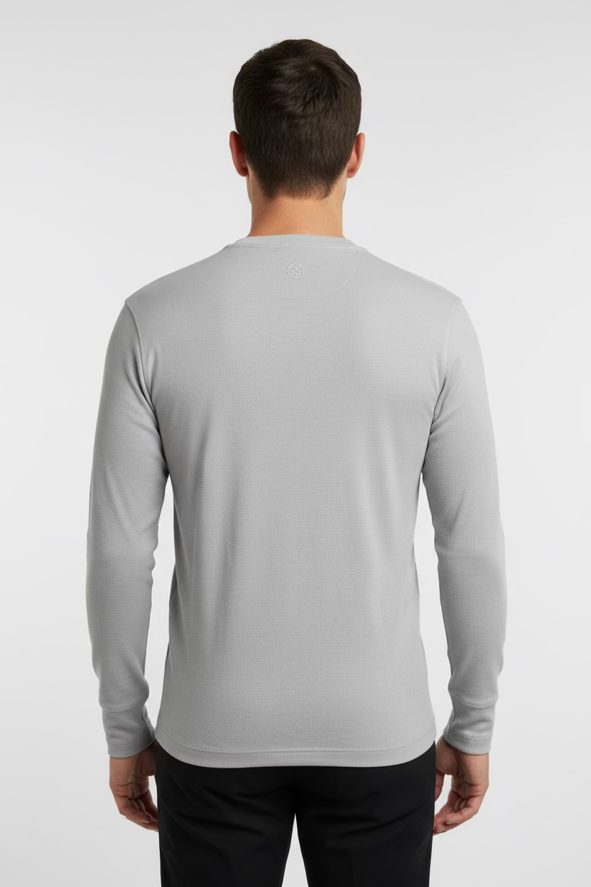 G/FORE Crewneck Layer Long Sleeve Shirt - Grey