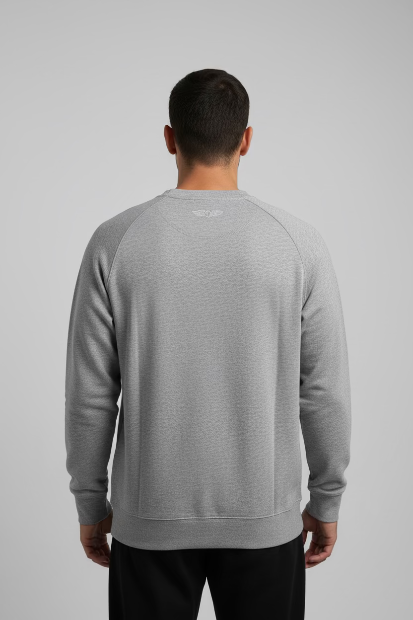 Straight Down Nathan 2.0 Crewneck Long Sleeve Shirt - Grey