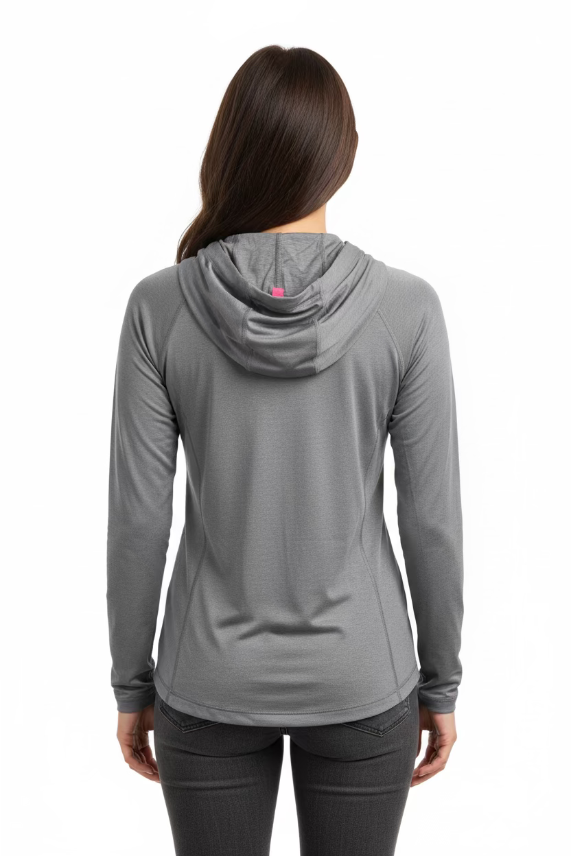 G/FORE Nylon Long Sleeve Hoodie - Grey