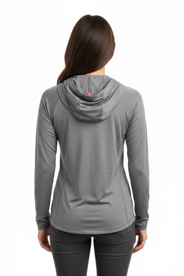 G/FORE Nylon Long Sleeve Hoodie - Grey