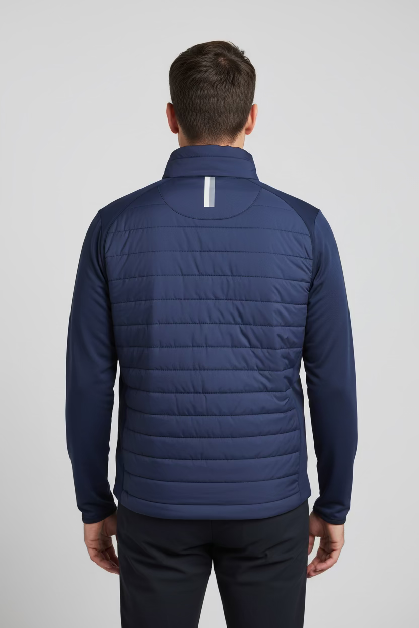 Rhoback Mens Long Sleeve Zip Jacket - Navy