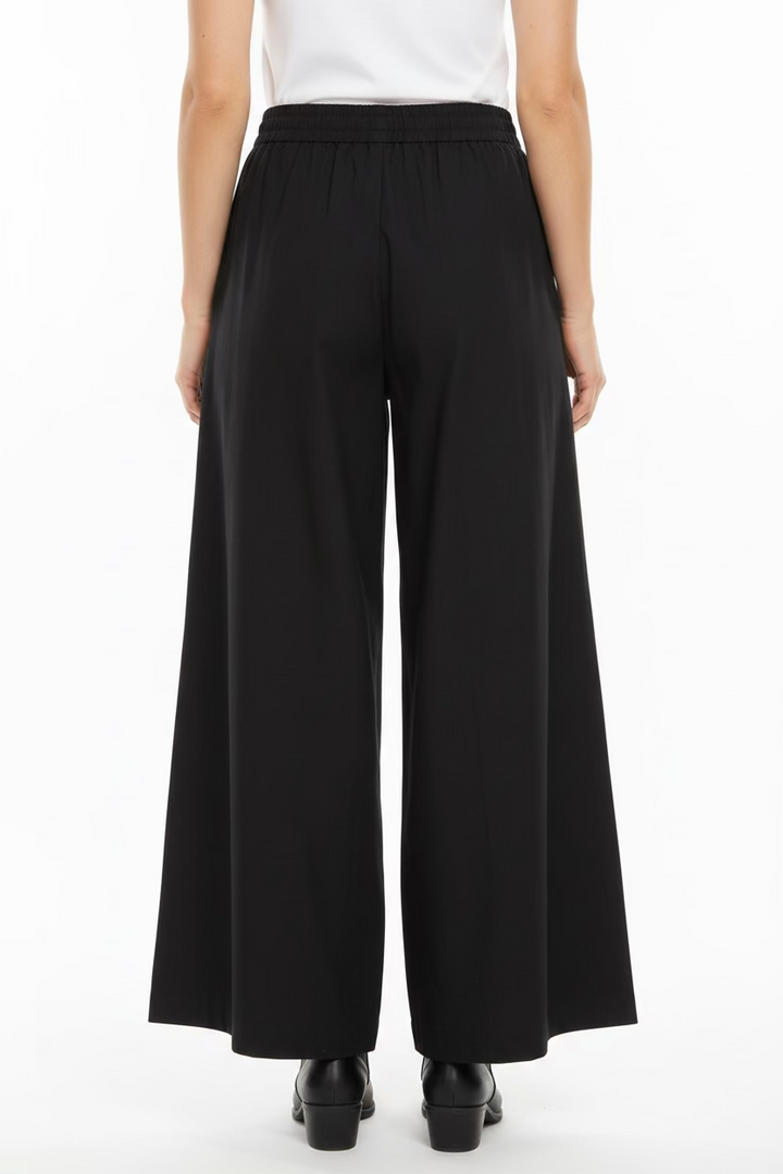 Marine Layer Womens Wide Leg Trouser Pant - Black