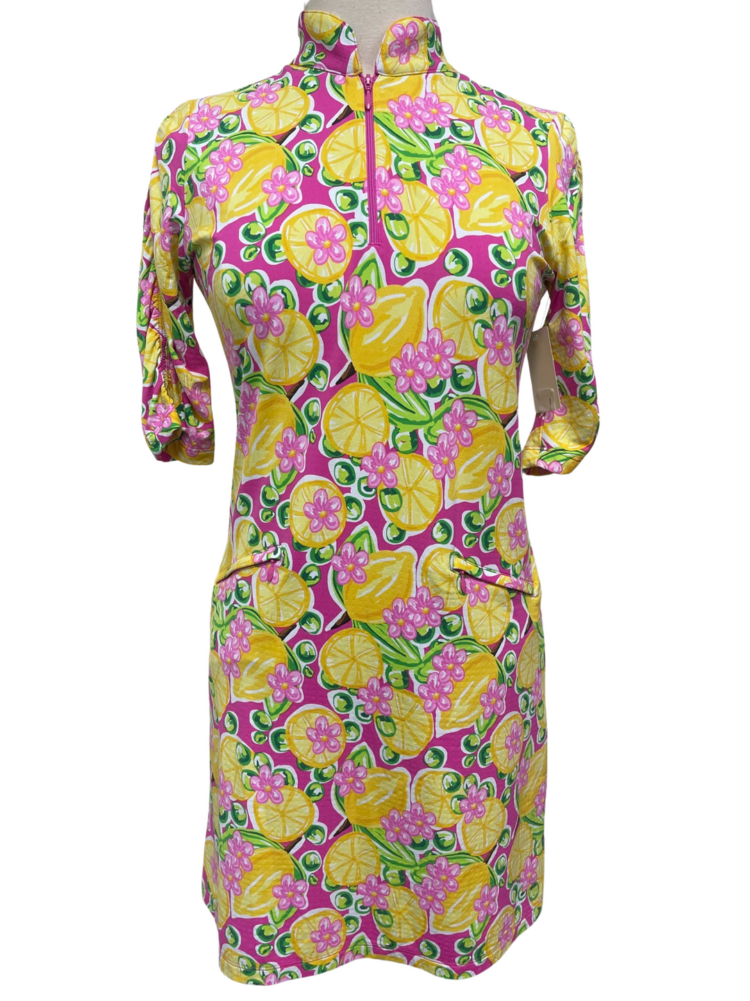 IBKUL Lemon Garden Dress - Small - Skorzie