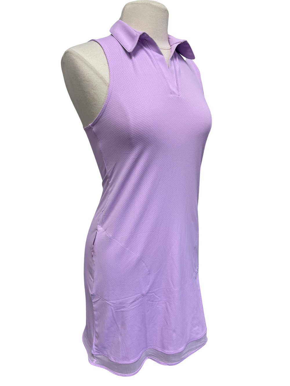 Gottex Lavender V Neck Sleeveless Dress - Skorzie