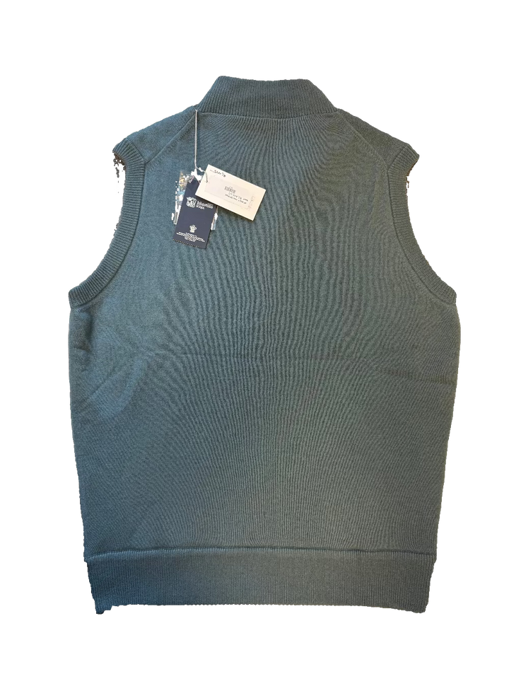 JE Gillet Cashmere Full Zip Vest - Green