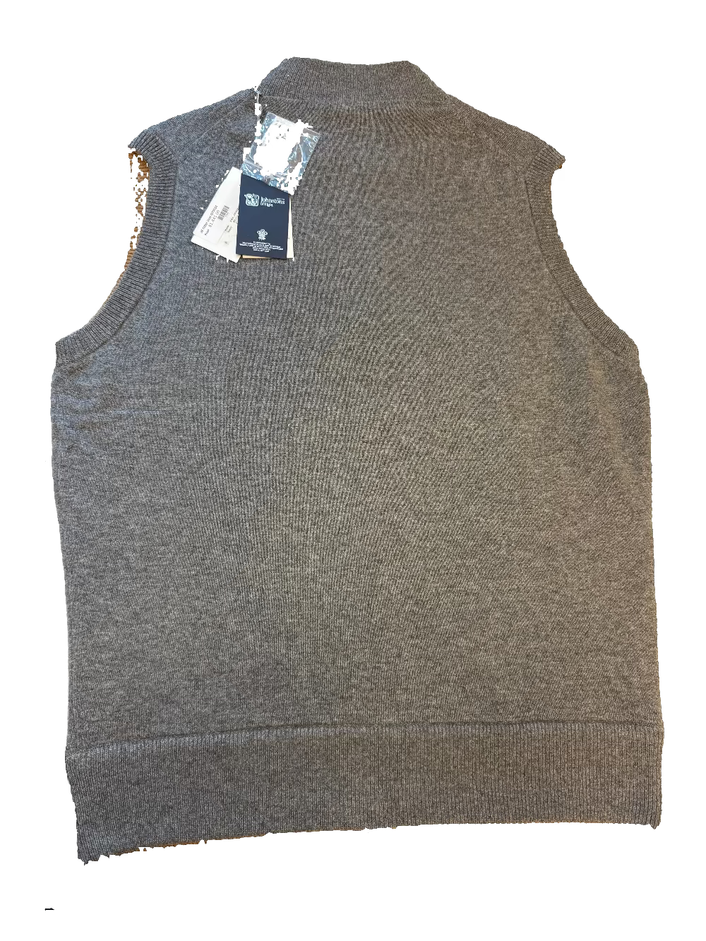 JE Gillet Cashmere Full Zip Vest - Gray