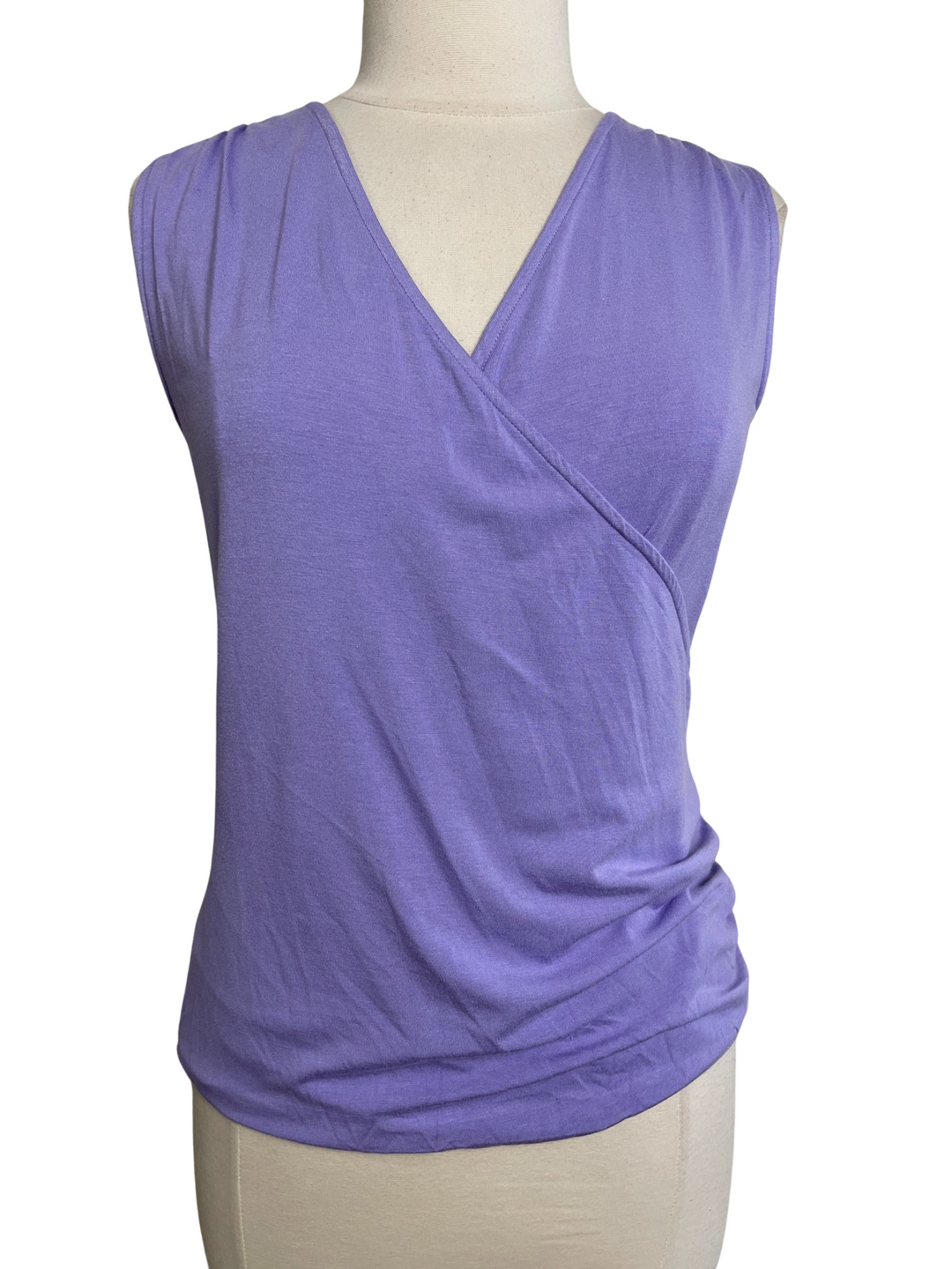 Swing Control Knit Jersey Sleeveless Top - Violet - Small - Skorzie