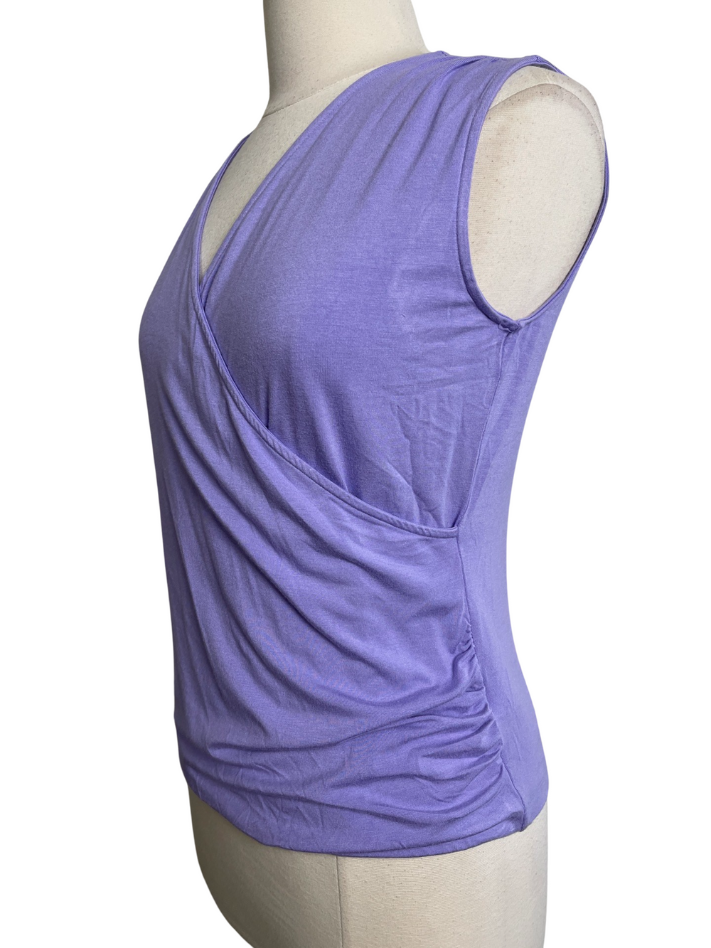 Swing Control Knit Jersey Sleeveless Top - Violet - Small - Skorzie
