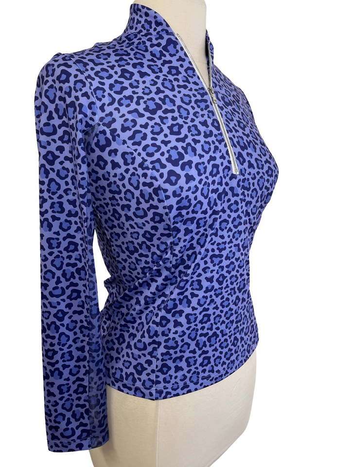 Amy Sport Katelyn 2.0 Long Sleeve Top - Purple Leopard- X-Small - Skorzie