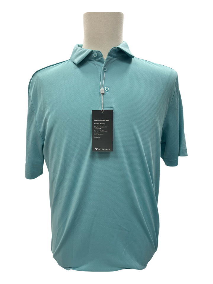 Mens Levelwear Primary Polo Top - Blue - Medium (FINAL SALE ITEM)