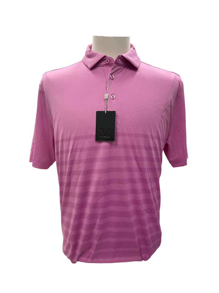 Mens Levelwear Tone Polo Top - Pink - Medium (FINAL SALE ITEM)