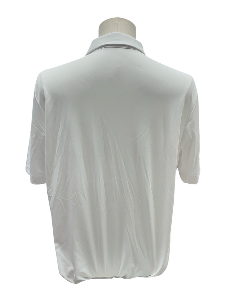 Mens Levelwear Tone Polo Top - White/Gray - Medium (FINAL SALE ITEM)