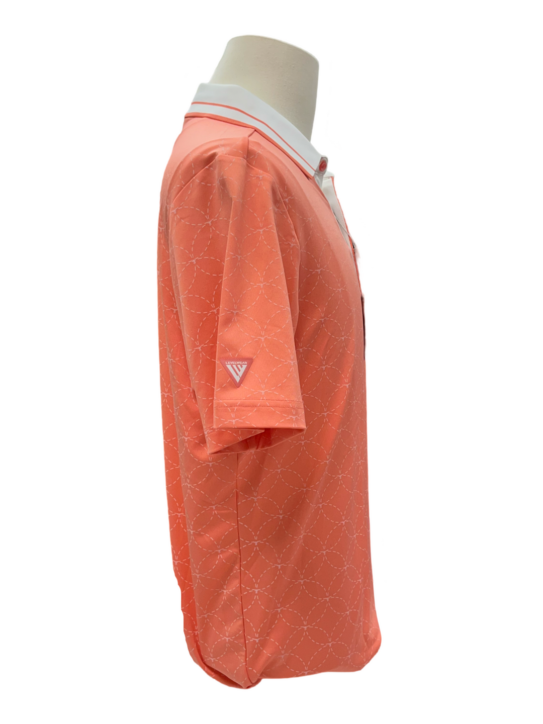 Mens Levelwear Cascade Polo Top - Orange - Medium (FINAL SALE ITEM)