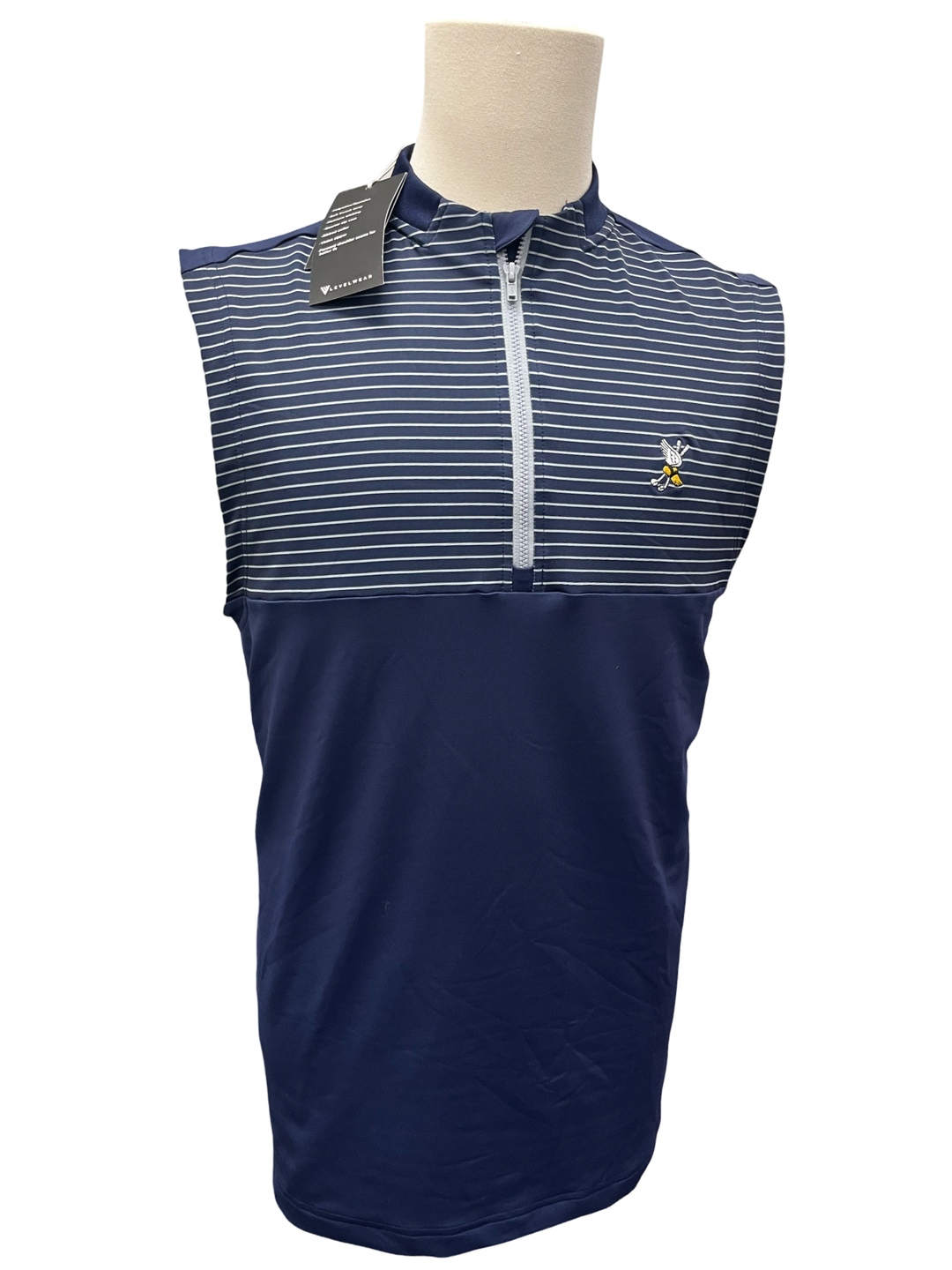 Mens Levelwear Switch 1/4 Zip Up Midlayer Tank - Navy - Medium (FINAL SALE ITEM)