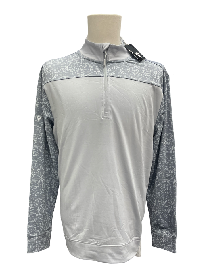 Mens Levelwear Siren 1/4 Zip Up Pullover - Gray - Medium (FINAL SALE ITEM)