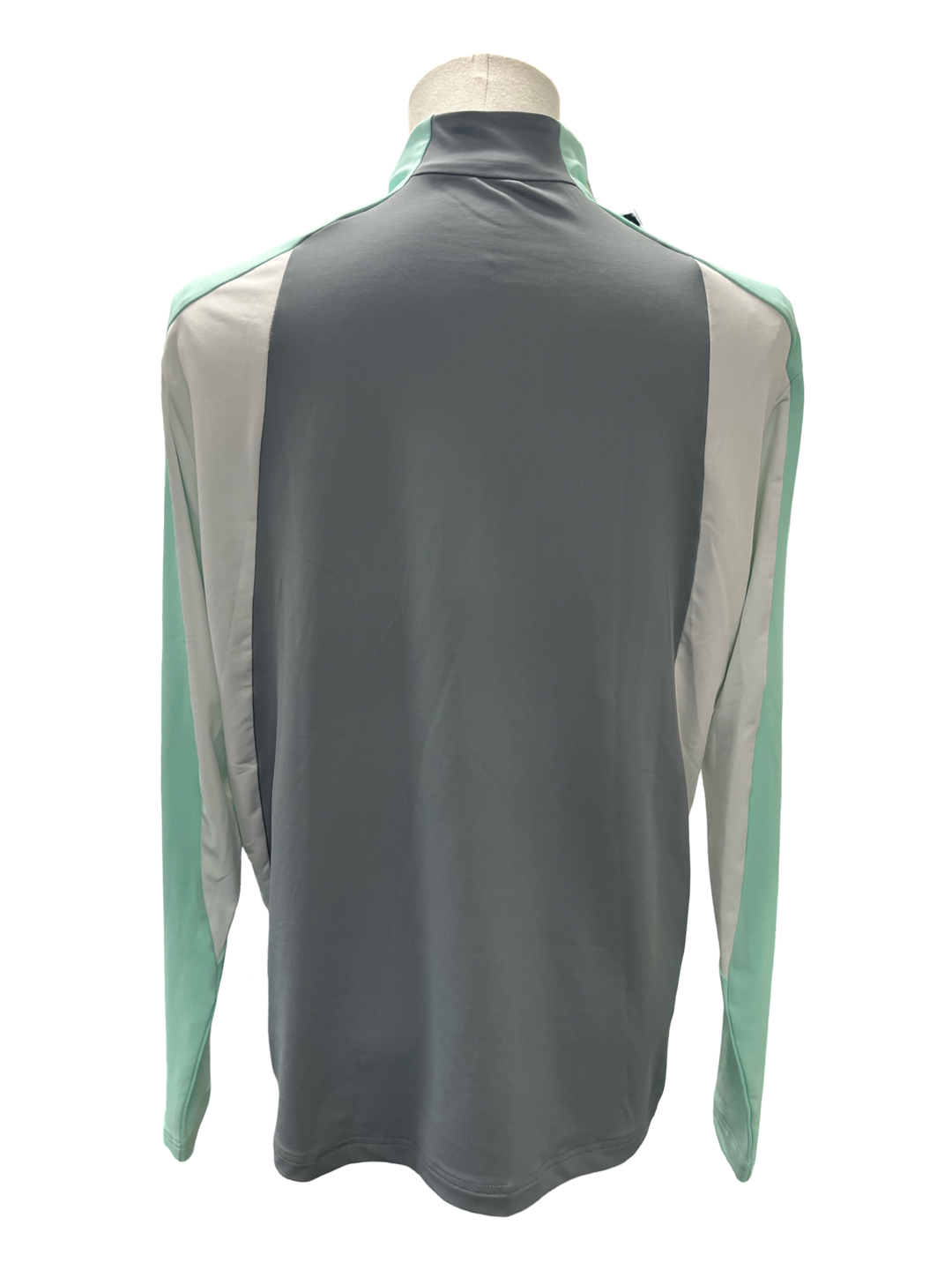 Mens Levelwear Insight 1/4 Zip Up Pullover - Gray/Green/White - Medium (FINAL SALE ITEM)