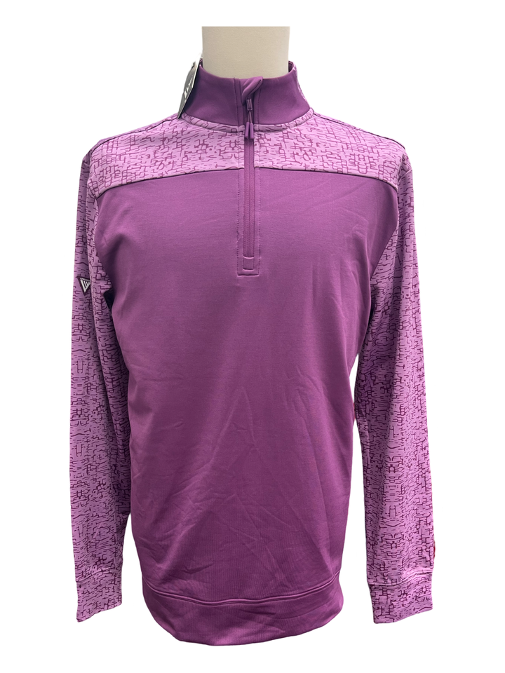 Mens Levelwear Siren 1/4 Zip Up Pullover - Purple - Medium (FINAL SALE ITEM)