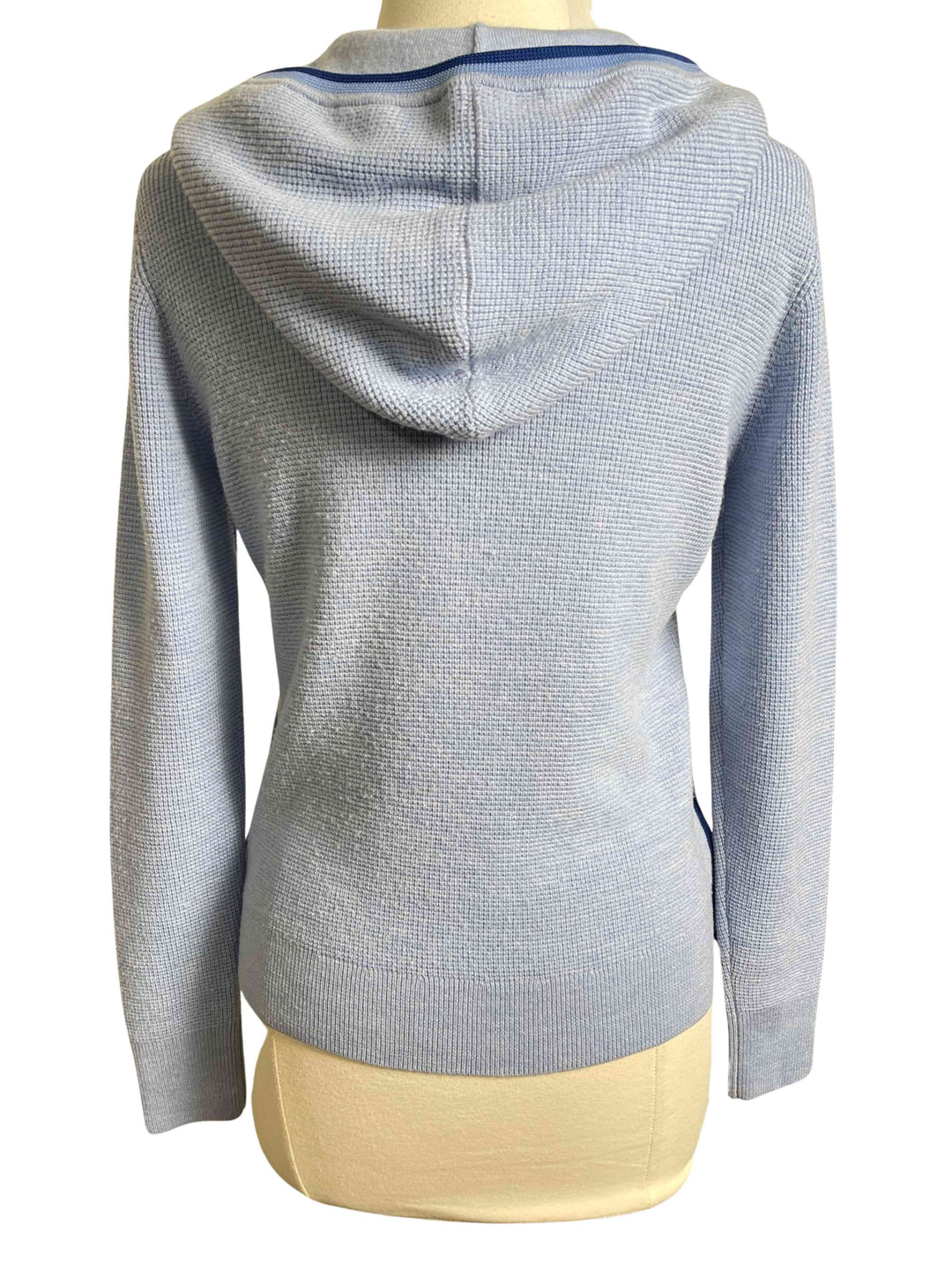 G/FORE Blue Waffle Stitch Hooded Sweater- Small - Skorzie