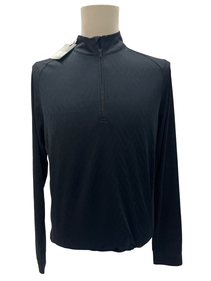 Mens Levelwear Radial 1/4 Zip Up Pullover - Black - Medium (FINAL SALE ITEM)