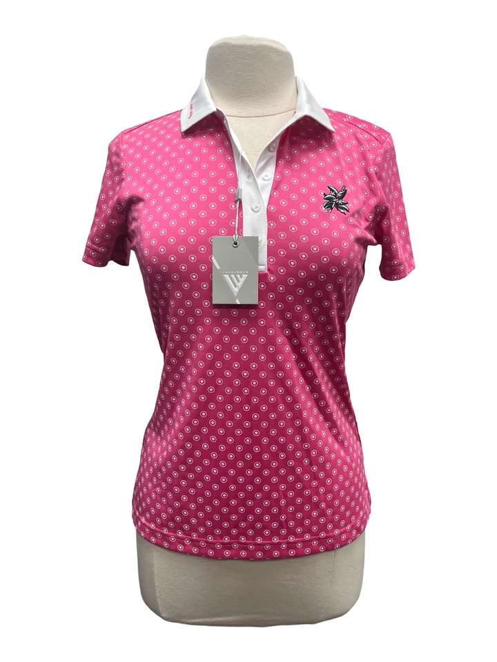 Levelwear Stardust Polo Tee - Pink - Small - NWT (FINAL SALE ITEM)