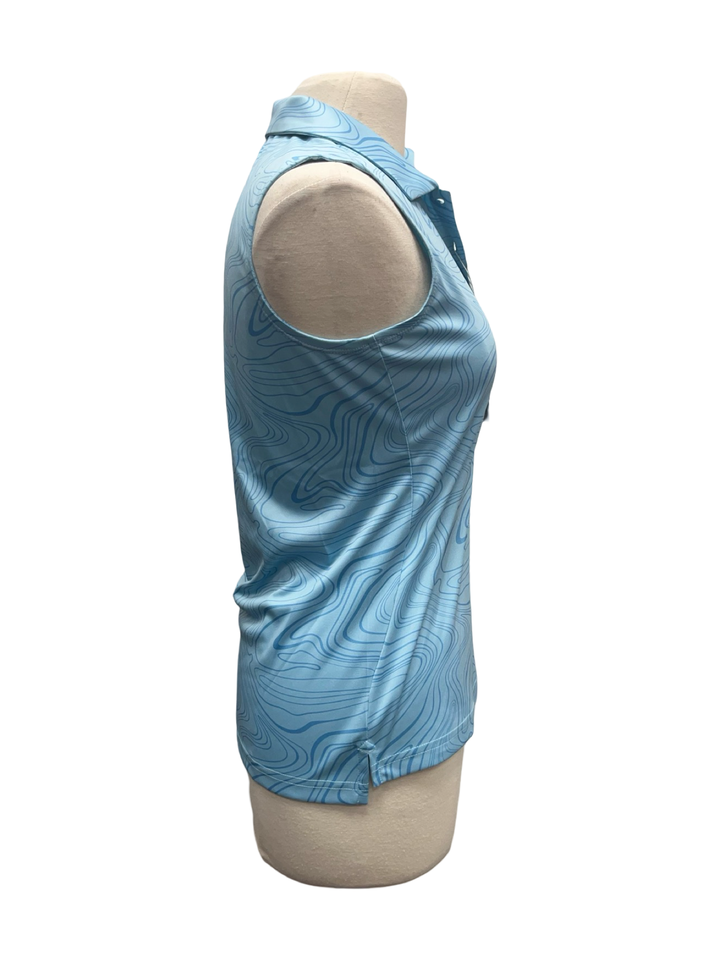 Levelwear Jazz Sleeveless Polo Tank - Blue - Small - NWT (FINAL SALE ITEM)