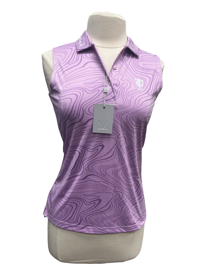 Levelwear Jazz Sleeveless Polo Tank - Purple - Small - NWT (FINAL SALE ITEM)