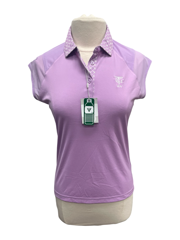 Levelwear Allure Polo Capsleeve - Purple - Small - NWT (FINAL SALE ITEM)