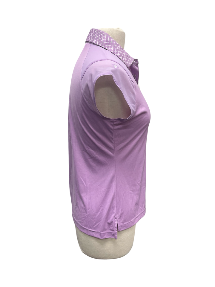 Levelwear Allure Polo Capsleeve - Purple - Small - NWT (FINAL SALE ITEM)