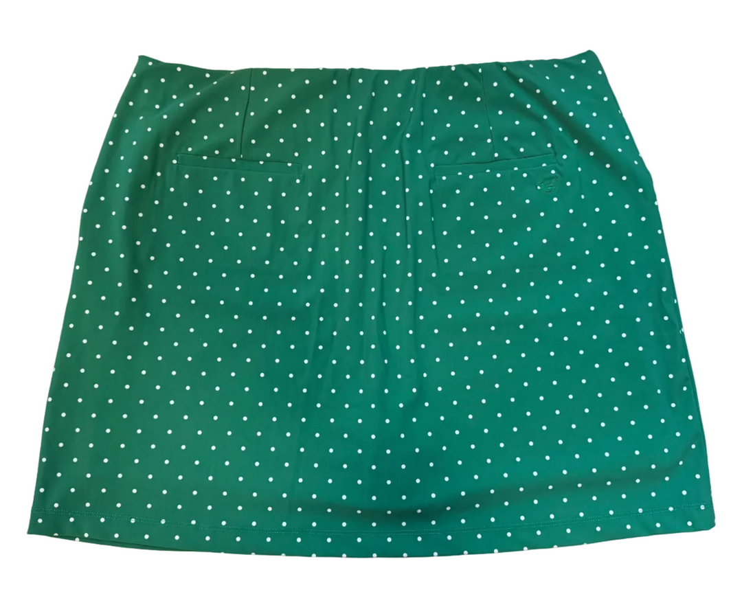 Jayebird Janie Classic Skort - Green/White Polka Dot - XL