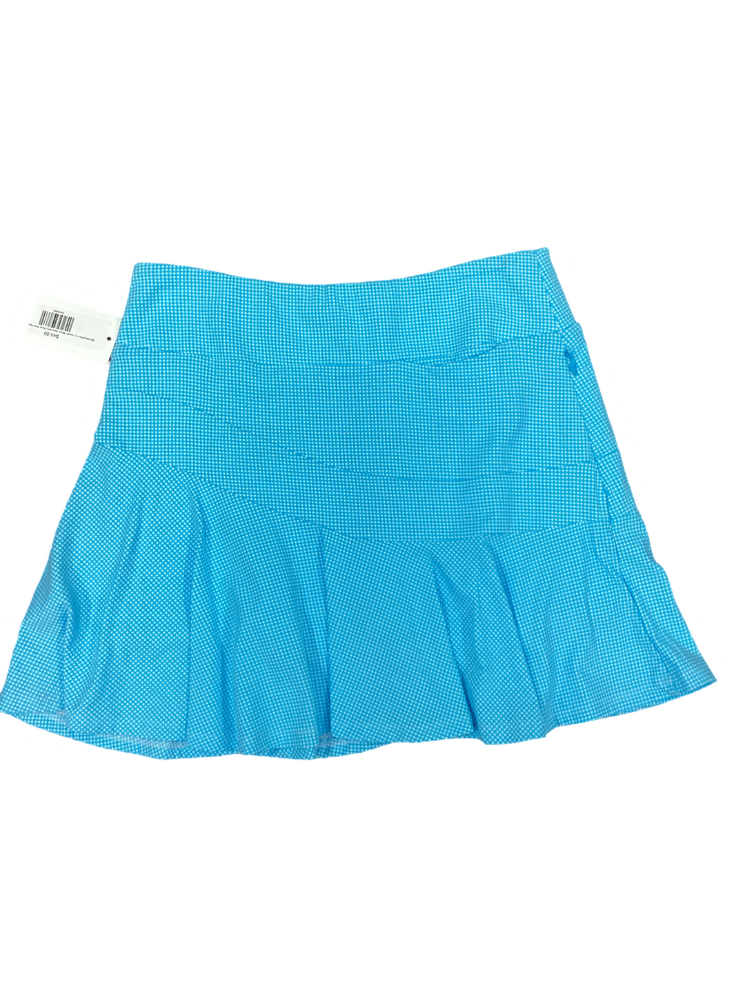 IBKUL Aqua Mini Check Print Flounce Skort- Small