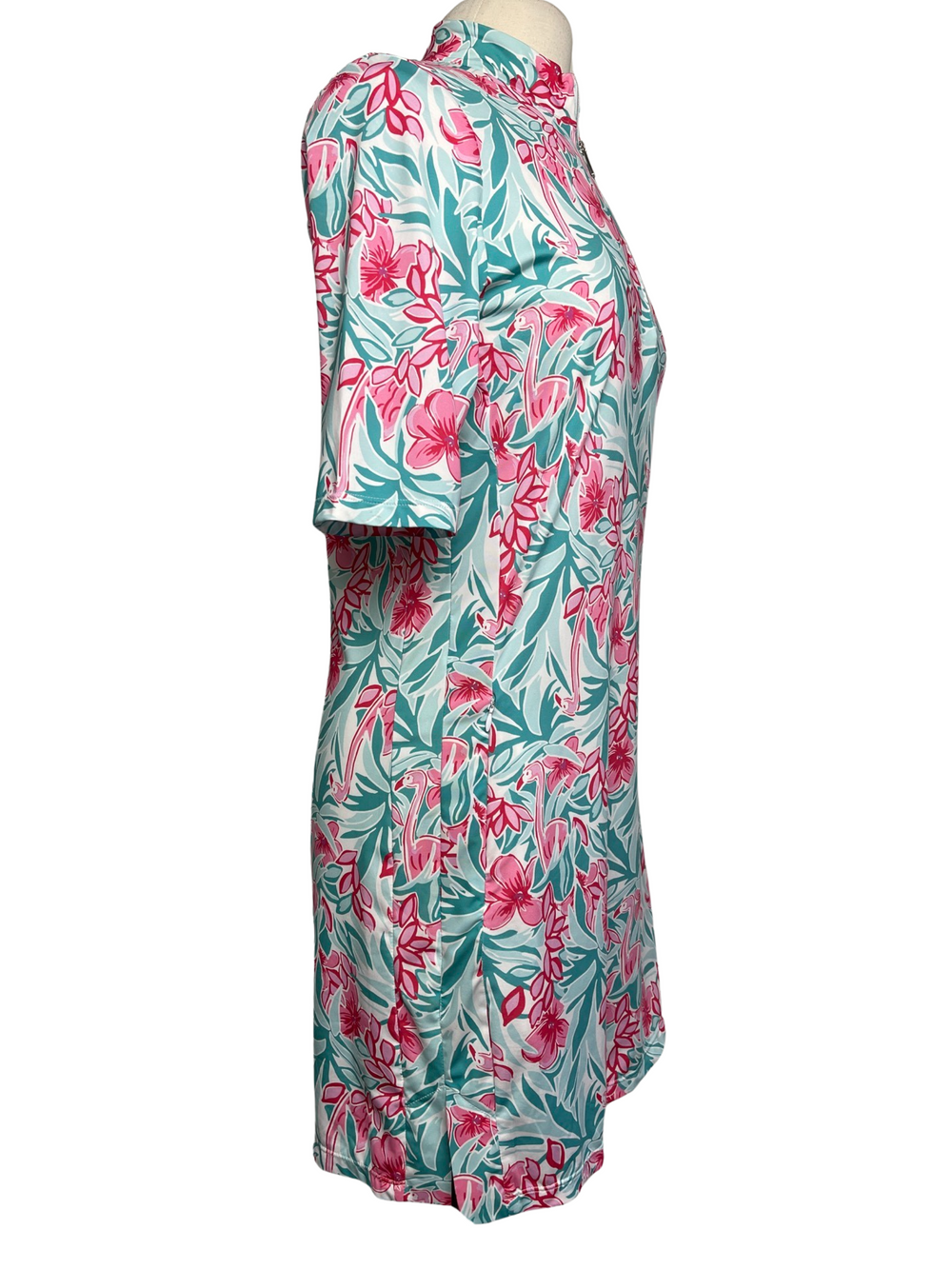 Tail Floral Flamingo 3/4 Sleeve Dress - Medium - Skorzie
