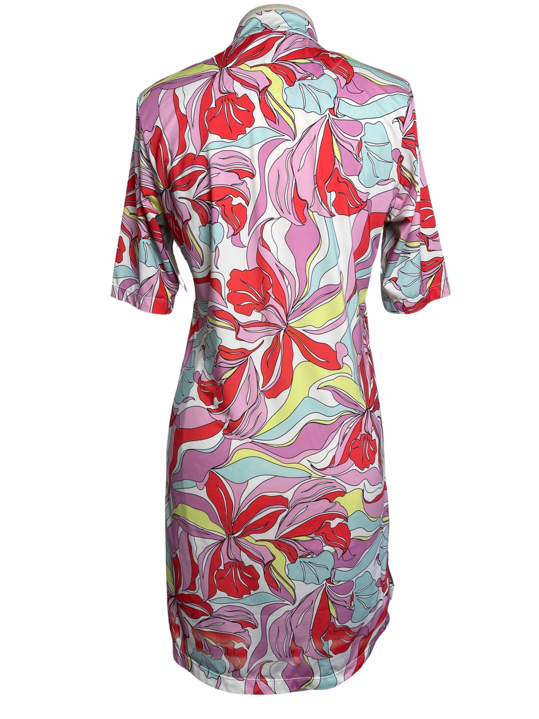 Tail Iris Blossom 3/4 Sleeve Dress - Multicolor - Medium - Skorzie