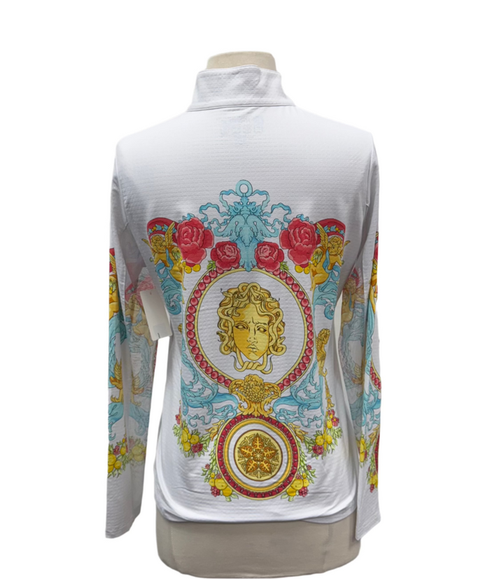 IBKUL Medusa Long Sleeve Hoody - White - Small - Skorzie