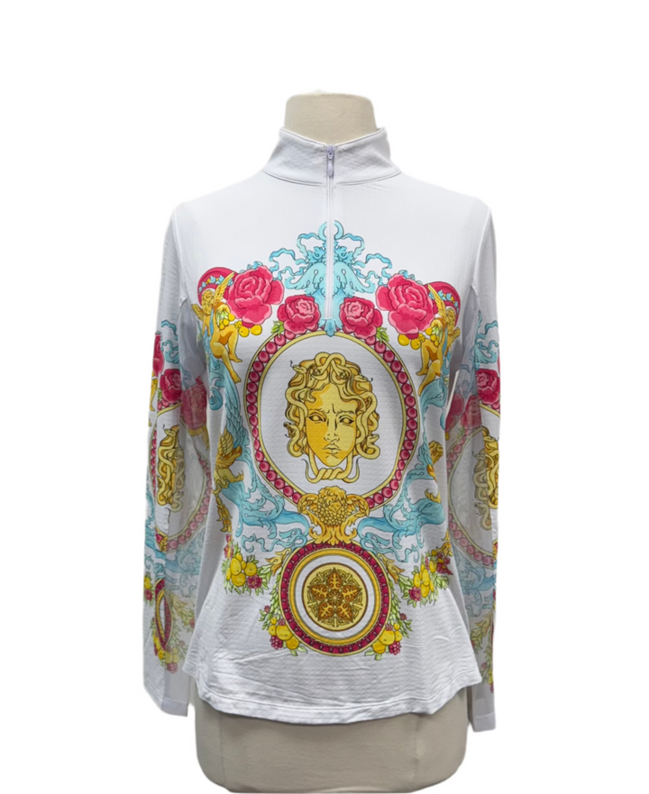 IBKUL Medusa Long Sleeve Hoody - White - Small - Skorzie