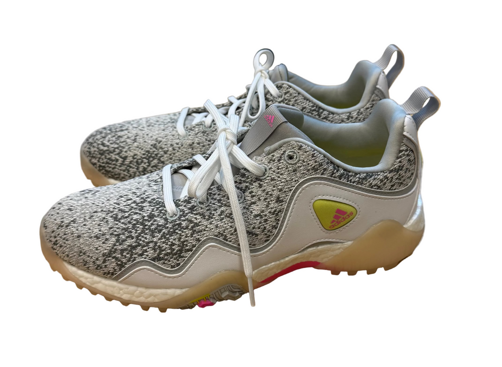 Adidas Women's CodeChaos21 Spikeless Golf Shoe - Gray/Pink - Size 8.5 - Skorzie