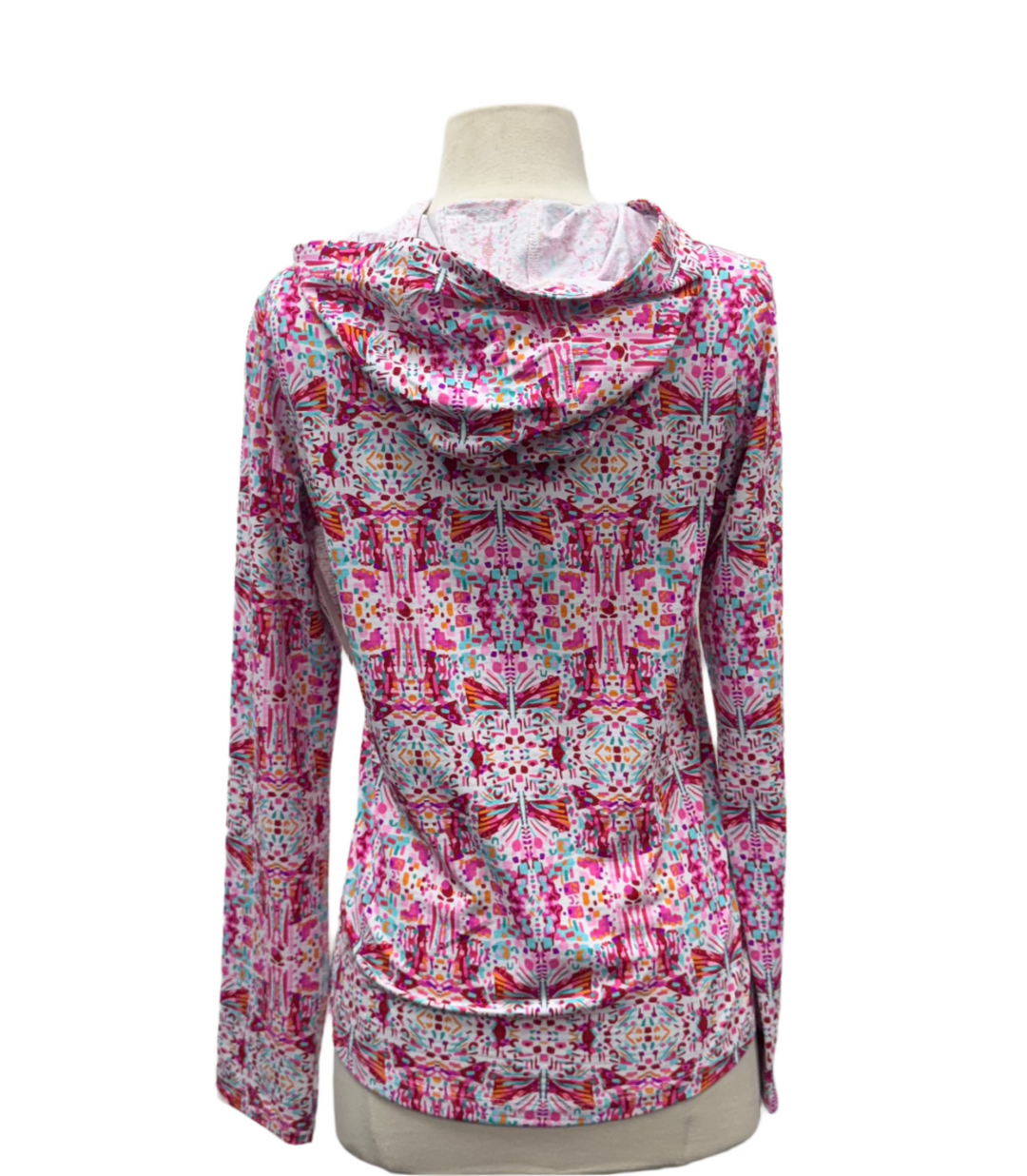 IBKUL Ridley Print Long Sleeve Hoody - Watermelon Multi - Small - Skorzie