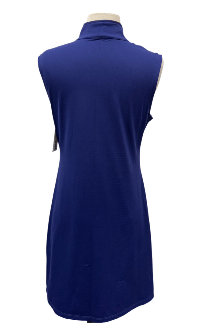 IBKUL Solid Sleeveless Mock Dress - Navy - Small - Skorzie