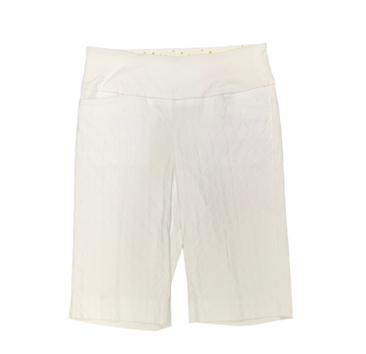 Swing Control Women’s Techno Stretch Printed Golf Short - White - Skorzie