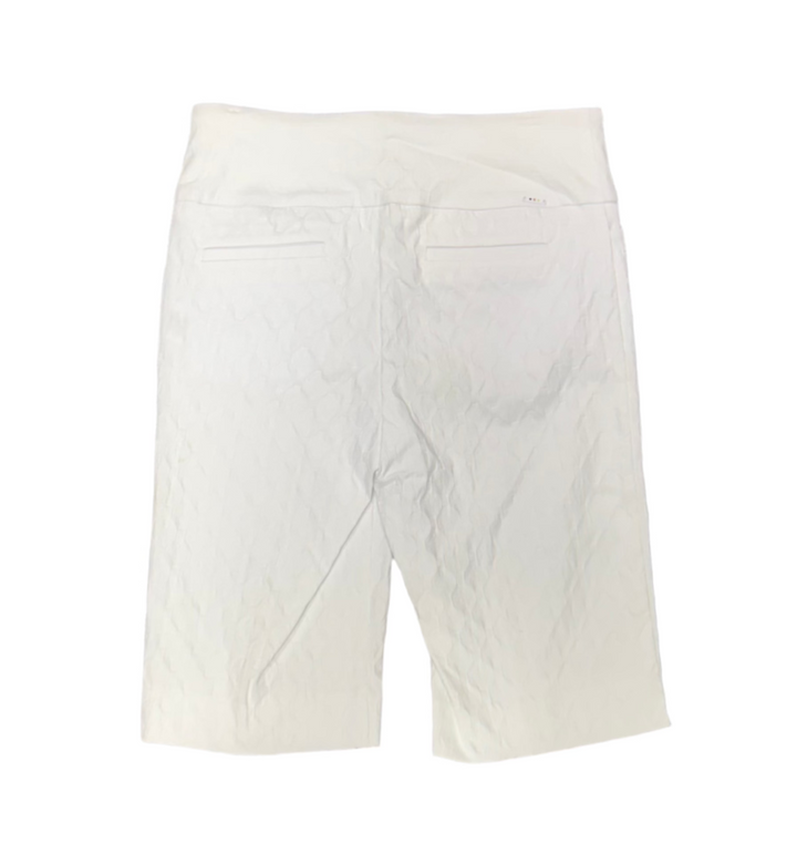 Swing Control Women’s Techno Stretch Printed Golf Short - White - Skorzie