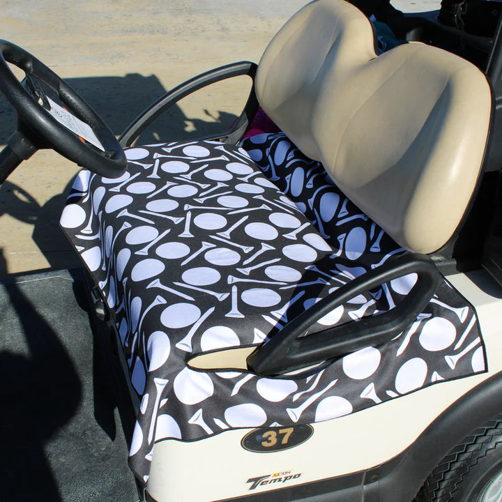 Best of Golf America Double Sided Golf Cart Seat Cover - Ball & Tee / Golf - Skorzie
