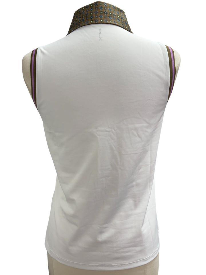 RLX Ralph Lauren Tailored Sleeveless Polo - White - Skorzie