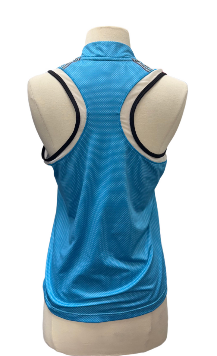 Lucky in Love Sleeveless Polka Dot Top - Blue - Small (FINAL SALE ITEM) - Skorzie