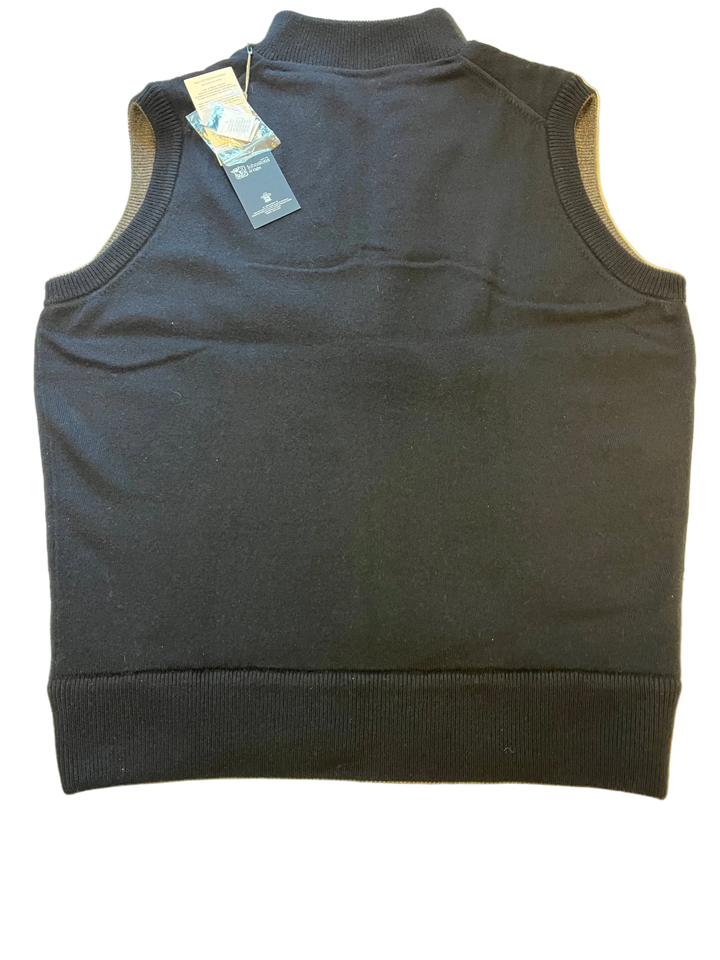 JE Gillet Cashmere Full Zip Vest - Navy