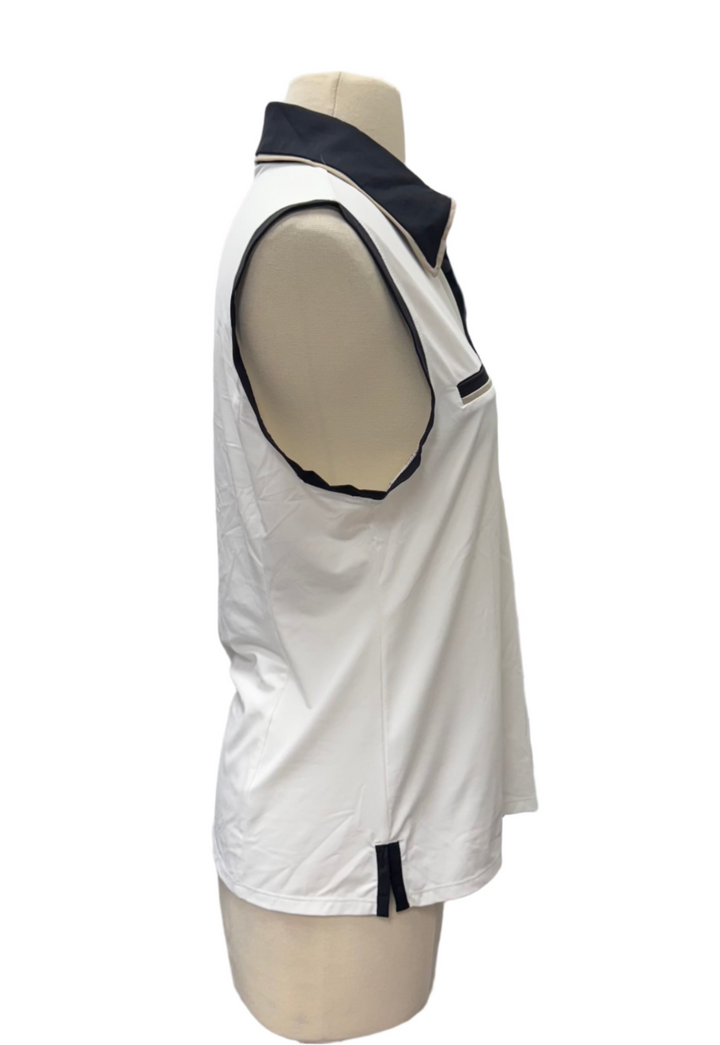 Kinona Sleeveless Polo - White - Small - Skorzie